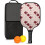 Σετ Κουπιών Pickleball από Φύλλα Fiberglass με Λουλούδια, 2 Κουπιά + 2 1