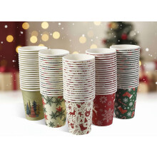 Vasos de papel navideños de 255 ml (100 unidades)