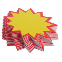 Etiquetas de precio en blanco, colores brillantes, 300 unidades