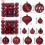 Conjunto de bolas de Natal para enfeite, 48 peças, 1,5, 2,5 e 3 polegadas. 1