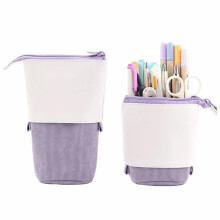 Trousse télescopique en velours côtelé PU (1 pièce)