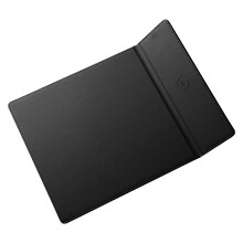 Alfombrilla de ratón con carga inalámbrica, carga rápida de 15 W, alfombrilla de escritorio multifuncional plegable – Compatible con
