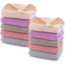 Petites serviettes avec boucle de suspension - Lot de 10 serviettes à mains ultra-absorbantes à séchage rapide pour la cuisine et la salle de bain