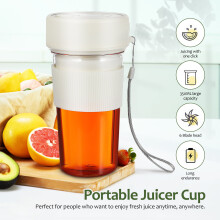 Mixeur portable personnel pour smoothies et jus de fruits, rechargeable par USB avec 6 lames, mixeur portatif idéal pour le sport, les voyages et