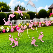 Zestaw lampek choinkowych Flamingo do dekoracji ślubnych i ozdób świątecznych w żywym czerwonym kolorze