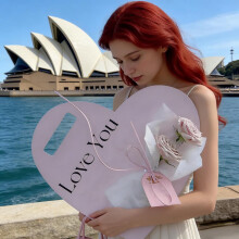 Romantic Heart-Shaped Greeting Card with Matte Finish, Perfect for Valentine's Day Bouquets, Wedding Anniversary, and Special Occasion Gift Messages