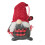 Gnome dockornament med röd stickad mössa, 1 st. 1