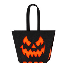 Torba na cukierki i dyniowe wiaderko Gallickan na Halloween dla dzieci – Cukierek albo psikus, pojemnik na cukierki, gadżety na imprezę (czarny)