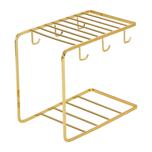 Cup Rack Bottle with Drain Tray Modern with 6 Claws Cup Rack Dryer