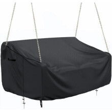 Housse imperméable pour balancelle de porche, housse résistante aux déchirures pour mobilier de patio toutes saisons (noire, 85 x 45 x (32-24) po)