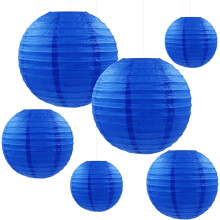 Farolillos de papel redondos de 8"/10"/12" (6 unidades) – Decoración colgante para cumpleaños, bodas, Halloween, baby showers, otoño y hogar –