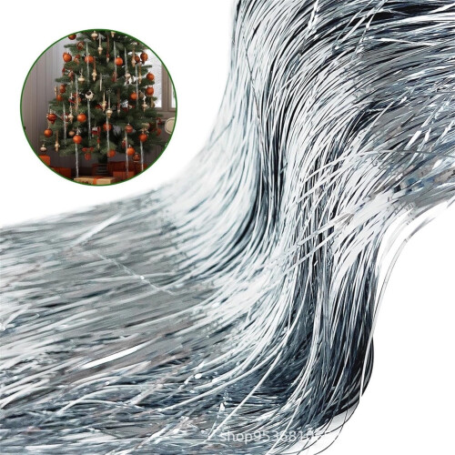 Tinsel Icicles Metallic Silver 2000 Strands 18 inch