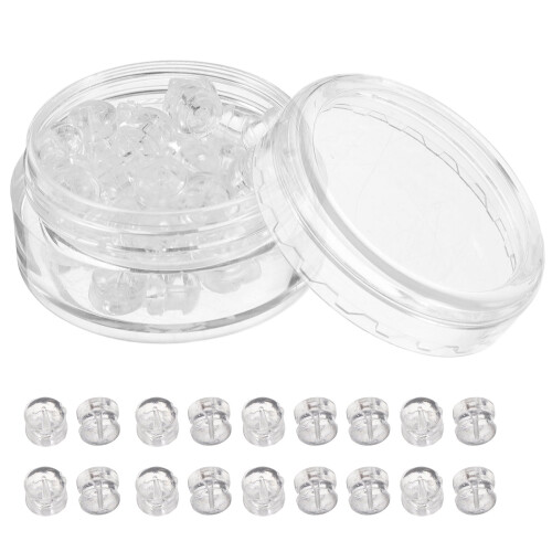 30 Pcs Silicone Earrings Backs Patches Support Earplugs Secure Transparent