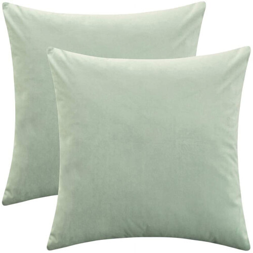 Conjunto de 2 capas de almofada decorativas quadradas em veludo macio e grosso, para sofá, quarto ou carro, 45x45 cm (18x18 polegadas).