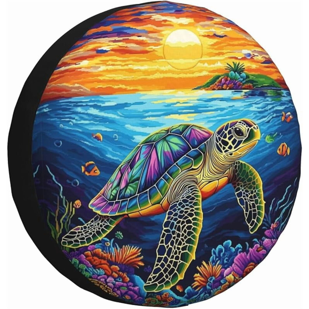 Baby Turtle Sea Spare Tire Cover Wheel Protectors For Rv Camper Travel Trailer Suv Truck Silver 9353595423206