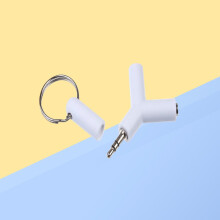 1 unidad de divisor de cable de audio de 3,5 mm para auriculares y familias con conectores chapados en oro.