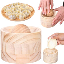 Dough Presser Dumpling Skin Pressing Tool Wooden Dumpling Skin Maker Empanada Maker Press for Event, Restaurant, Home, Easy to Use