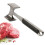 Multi-sided meat tenderizer hammer with comfortable-grip handle, hang hole, silver — compatible with all kitchen needs 1