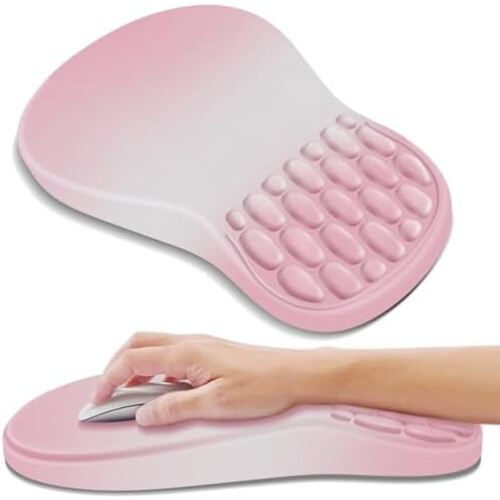 Εργονομικό Mouse Pad με στήριγμα καρπού από αφρό μνήμης και αντιολισθητική βάση PU –