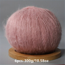 6pcs Mohair Yarn Crochet and Hand Knitted Knitting Crocheting DIY Wool Thread Spring and Summer Soft and skin friendly 50g/pc