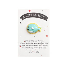 Carte de poche sur le thème de l'océan avec étoiles de mer, poissons et effet scintillant – Carte de vœux nautique idéale pour une fête sur