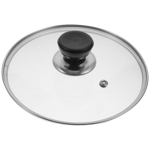 Transparent Glass Pot Lid with Vent Hole Cookware Cover for Kitchen Use