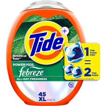 Power Pods with Laundry Deternt Pacs, 45 Count, Botanical Rain Scent, -Day Freshness