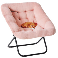 EDX Comfy Chair for Adults Soft Faux Fur Folding Lounge