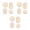 12Stk Beige Holzbasis Korb Boden Oval Für DIY 7