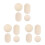 12Stk Beige Holzbasis Korb Boden Oval Für DIY 10