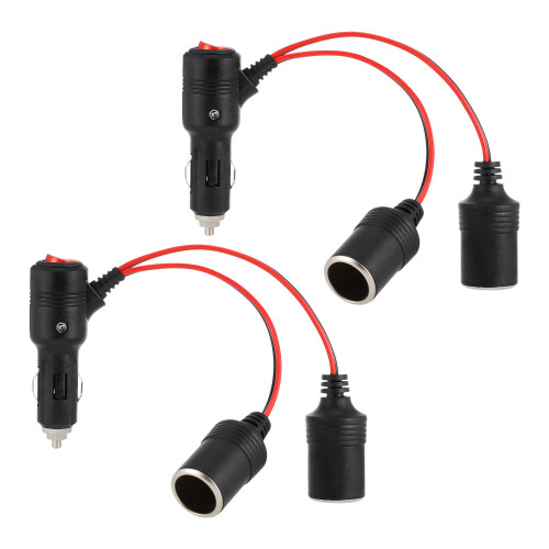 4Stk Hochleistungs Auto Zigarettenanzünder Adapter 2- Mit Schalter 1