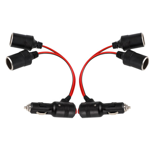 4Stk Hochleistungs Auto Zigarettenanzünder Adapter 2- Mit Schalter 2