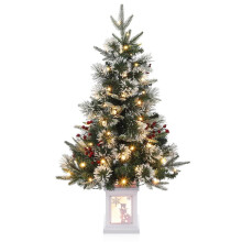 Flocked Fiber Optic Christmas Tree 3 ft to 4.5 ft