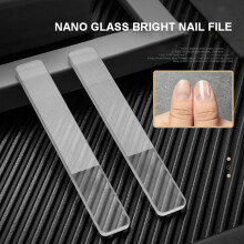Glass Nail Shiner 3PC – Nano Buffers, Glass File & Crystal Polisher for Natural/Acrylic Nails, Professional Manicure Kit