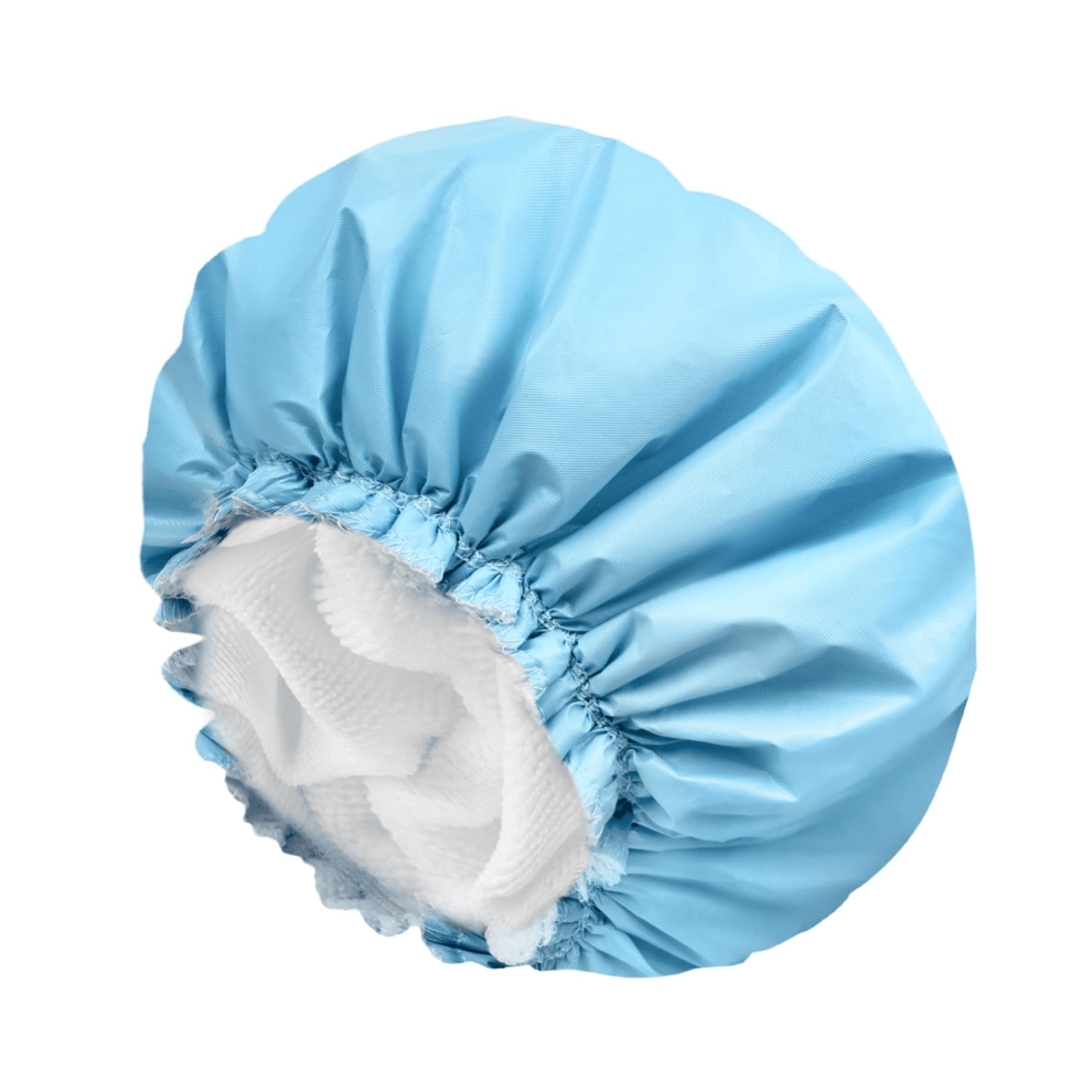 Unisex Blue Shower Caps For Women Reusable Waterproof,Stylish Shower Cap For Women,Large Shower Cap For Thick Hair,