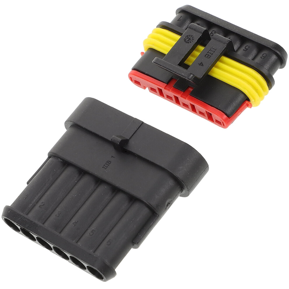 Waterproof Plug 6 Way Connector Car Wire Male And Female Electric Electrical Nylon 9028731413426