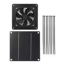 Solar Powered Exhaust Fan, Energy Saving, High Speed,Square Blower Solar Powered Solar Powered Panel Fan for Yacht Window Exhaust Tree Houses
