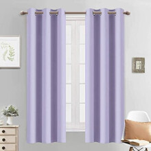 Blackout Curtains Lilac Thermal Insulated Grommet Top 38x63