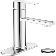 Black Bathroom Faucet Single Hole Single Handle with Pop-up