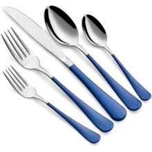Stainless Steel Silverware Set Sapphire Blue 20-Pc