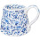 Κεραμική κούπα με λουλούδια, μπλε, floral, 20oz με μεγάλη λαβή 1