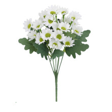 Crisantemos artificiales con forma de atardecer, flores de exterior resistentes a los rayos UV.