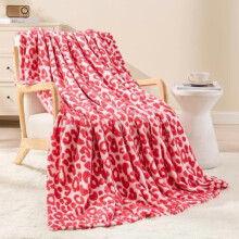 Leopard Print Blanket Cheetah Print Blanket Thick Soft Blankets Room Decor- 50"x60", Hot Pink