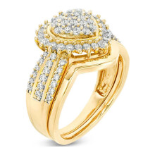 Hartvormige ringen voor dames, modieuze sieradenset van 2.