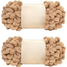 2pcs/200g Loop Yarn, 100% Polyester Chenille Puffy Yarn for DIY Hand Knitting & Weaving Crafts