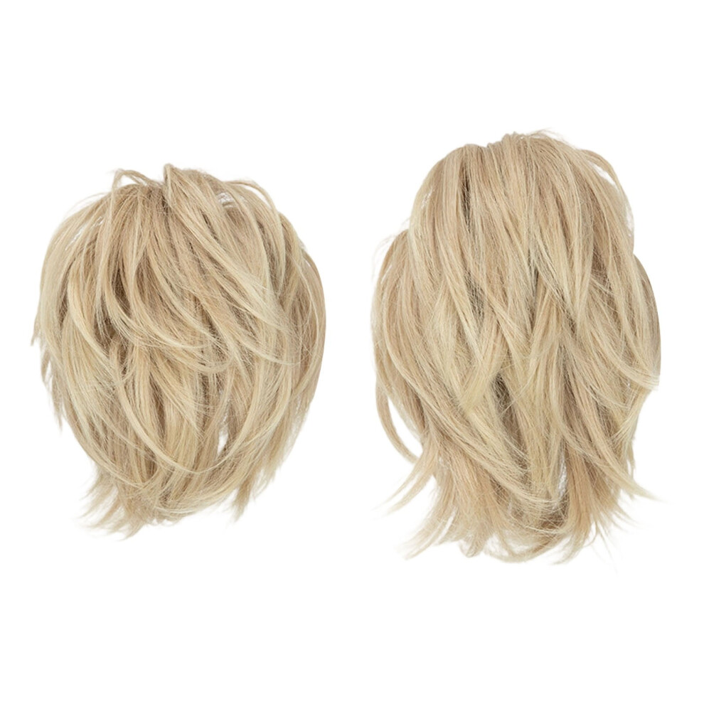 Unisex Natural Human Hair Clip In Ponytail Extension Messy Bun Piece With Bendable Wire 8 Inch Straight Hair Extensions For Women