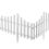KCT KCT 2 Pack -  Interlocking Flexible White Picket Fence Garden Borders - 16 Pieces Total 5