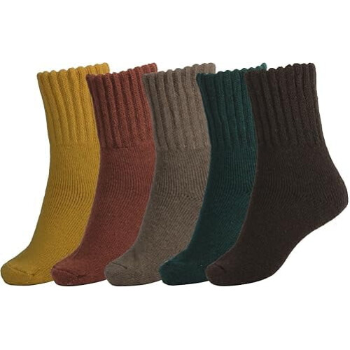 Women's Winter Solid Thick Warm Crew Socks
