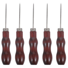 sewing Awl Leather Sewing Kit Needles Upholstery Hand DIY Craft Tools 5PCS Wrap Wood(4.88X0.08X0.08Inch)