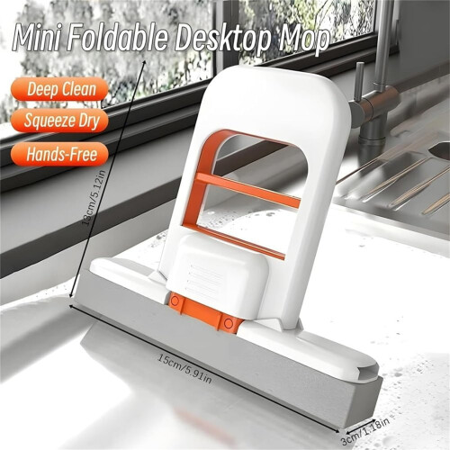Handheld sponge mop compact foldable 1 piece 1